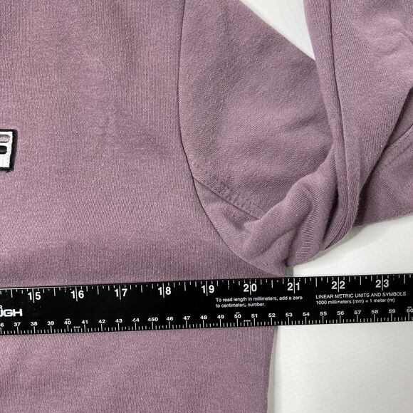 FILA Light Purple Crew Neck Sweatshirt, Striped, Womens Size Medium, Logo Patch - Picture 9 of 9